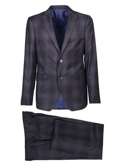 Etro Men's 1a90701150200 Blue Wool Suit