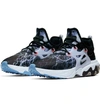 Nike Men's React Presto Running Sneakers From Finish Line In Black/ White/ University Blue