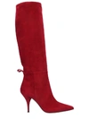L'AUTRE CHOSE HIGH HEELS BOOTS IN RED SUEDE,11135292