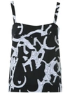 ANDREA MARQUES PRINTED SLEEVELESS BLOUSE