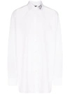 RAF SIMONS EMBROIDERED COLLAR OVERSIZE FIT SHIRT
