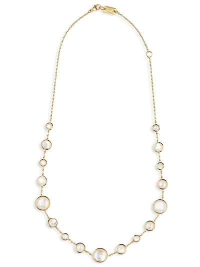 Ippolita 18kt Yellow Gold Short Lollipop Lollitini Mother-of-pearl And Clear Quartz Necklace