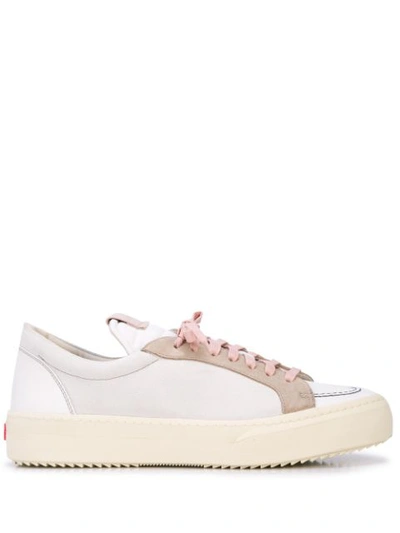 Rhude X The Webster V1 Trainers In Wht Leather/ Gry Suede /brn
