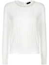ANDREA BOGOSIAN EMBROIDERED KNIT BLOUSE