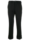 INCOTEX CROPPED TAILORED TROUSERS