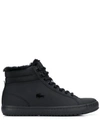 LACOSTE LOGO HIGH-TOP SNEAKERS