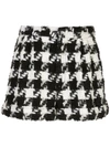 ALICE AND OLIVIA HOUNDSTOOTH PATTERN SHORTS