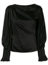 PETER PILOTTO SATIN DRAPE BLOUSE PETER PILOTTO