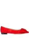 SERGIO ROSSI BUCKLED BALLERINA SHOES