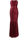 DOLCE & GABBANA SEQUIN-EMBELLISHED DRAPED GOWN