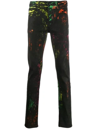 Marcelo Burlon County Of Milan Overdye Straight-leg Jeans In Black