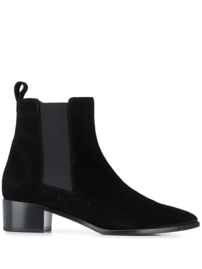 Aeyde Lou Suede Ankle Boots In Black
