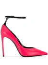 SAINT LAURENT ZOE SNAKESKIN-EFFECT FLUORESCENT PUMPS