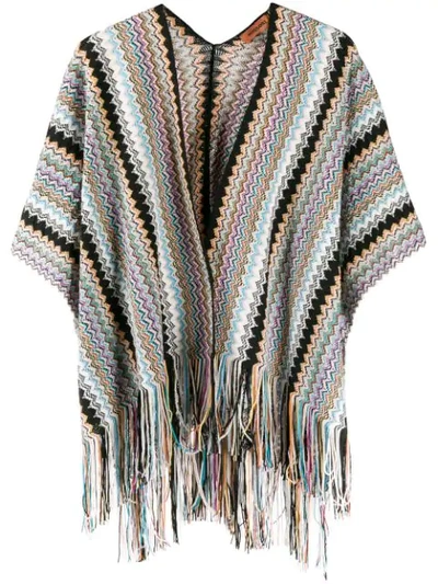 Missoni Oversized Embroidered Scarf In White