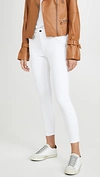 Good American Good Legs High Waist Shark Bite Hem Skinny Jeans In White001