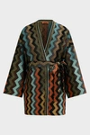 MISSONI Oversized Zigzag Belted Cardigan,806114