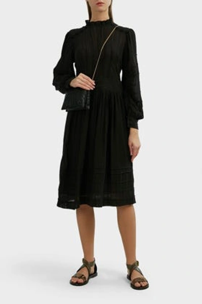 Isabel Marant Étoile Odea High-neck Midi Dress In Black