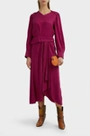 ISABEL MARANT Romina Asymmetric Silk-Satin Dress