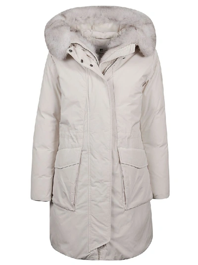 Woolrich Women's White Cotton Coat