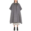 FERRAGAMO SALVATORE FERRAGAMO WOMEN'S GREY WOOL PONCHO,717970 S