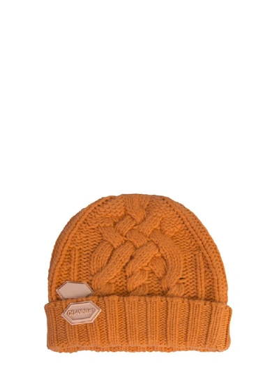 Off-white Knitted Hat In Arancione