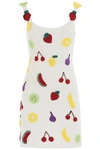 STAUD STAUD EMBROIDERED FRUIT DRESS
