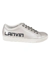 Lanvin Logo Print Low-top Sneakers In Silver