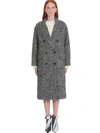 ISABEL MARANT ÉTOILE HABRA COAT IN GREY WOOL,11136871