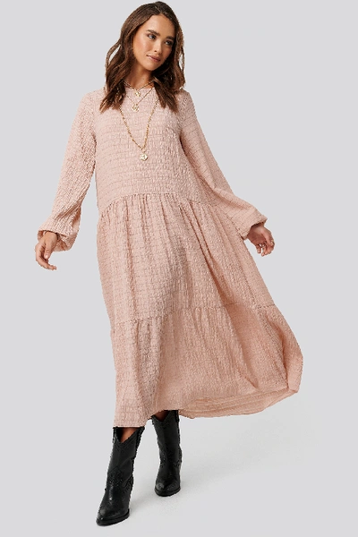 Na-kd Flowy Structured Maxi Dress - Pink In Dusty Pink