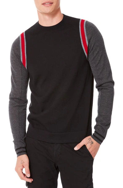 Good Man Brand Mvp Slim Fit Colorblock Wool Sweater In Red