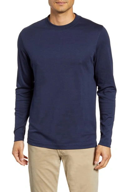 Robert Barakett Kentville Long Sleeve Crew Neck T-shirt In Blue Night