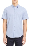 THEORY IRVING SLIM FIT SHORT SLEEVE BUTTON-UP SHIRT,J1074536