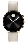 MOVADO BOLD CONNECT 2.0 LEATHER STRAP SMART WATCH, 40MM,3660024