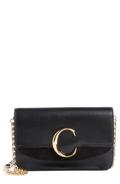 Chloé Mini Leather Shoulder Bag In Black
