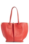 CHLOÉ VICK LEATHER TOTE - RED,CHC19SS130A94