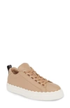 Chloé Lauren Low-top Leather Sneakers In Pink Tea Leather