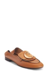Chloé The C Collapsible-heel Leather Loafers In Ochre Delight