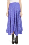 CHLOÉ THISTLE SILK BLEND CRINKLE JACQUARD MIDI SKIRT,C19AJU14329