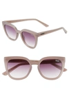 Quay Noosa 50mm Square Sunglasses In Taupe/ Purple