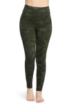 Spanx Look At Me Now High-waisted Seamless Leggings In Green Camo