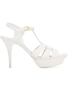 Saint Laurent Leather Tribute Sandals 75 In White