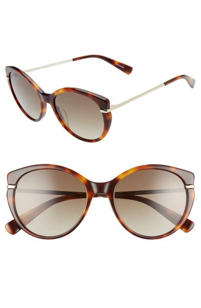 Longchamp Heritage 54mm Gradient Cat Eye Sunglasses - Havana