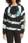 ASHLEY WILLIAMS BAD POODLE TIE DYE COTTON HOODIE,AWAW19157