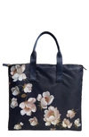 Ted Baker Gisela Pearl Foldaway Shopper Tote & Pouch In Dark Blue