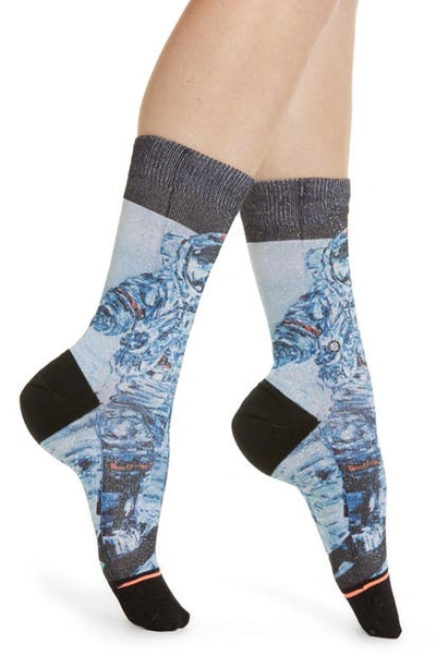 Stance No End Metallic Crew Socks In Black