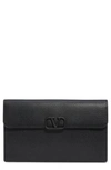 VALENTINO GARAVANI LARGE VSLING LEATHER FLAT POUCH,TW2P0T44RQR