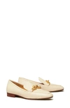 Tory Burch Jessa Moccasin In Ivory Grained Leather In New Cream