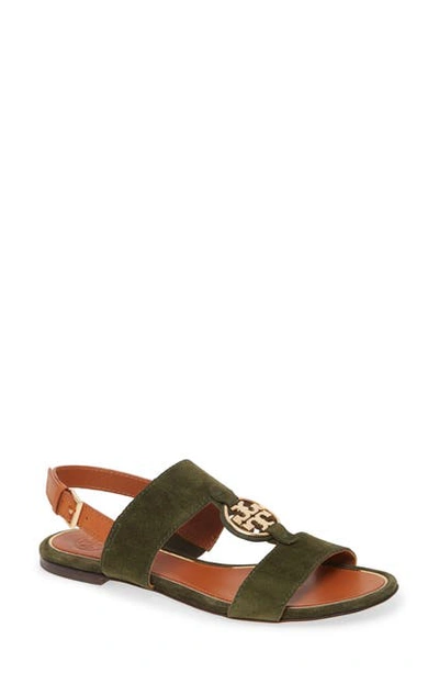 Tory Burch Miller Two-strap Sandal In Leccio / Gold