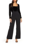 ELIZA J SEQUIN LONG SLEEVE JUMPSUIT,EJ9M4866