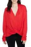 SANCTUARY KNOT INTERESTED PLUNGE NECK TOP,CT2795Y9A